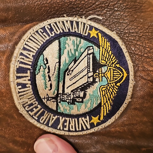 Heavy Leather Bomber Flight Jacket with Actual Relevant Patches sewn in. - Picture 11 of 16